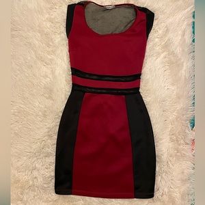 Charlotte Russe mesh back red and black mini dress